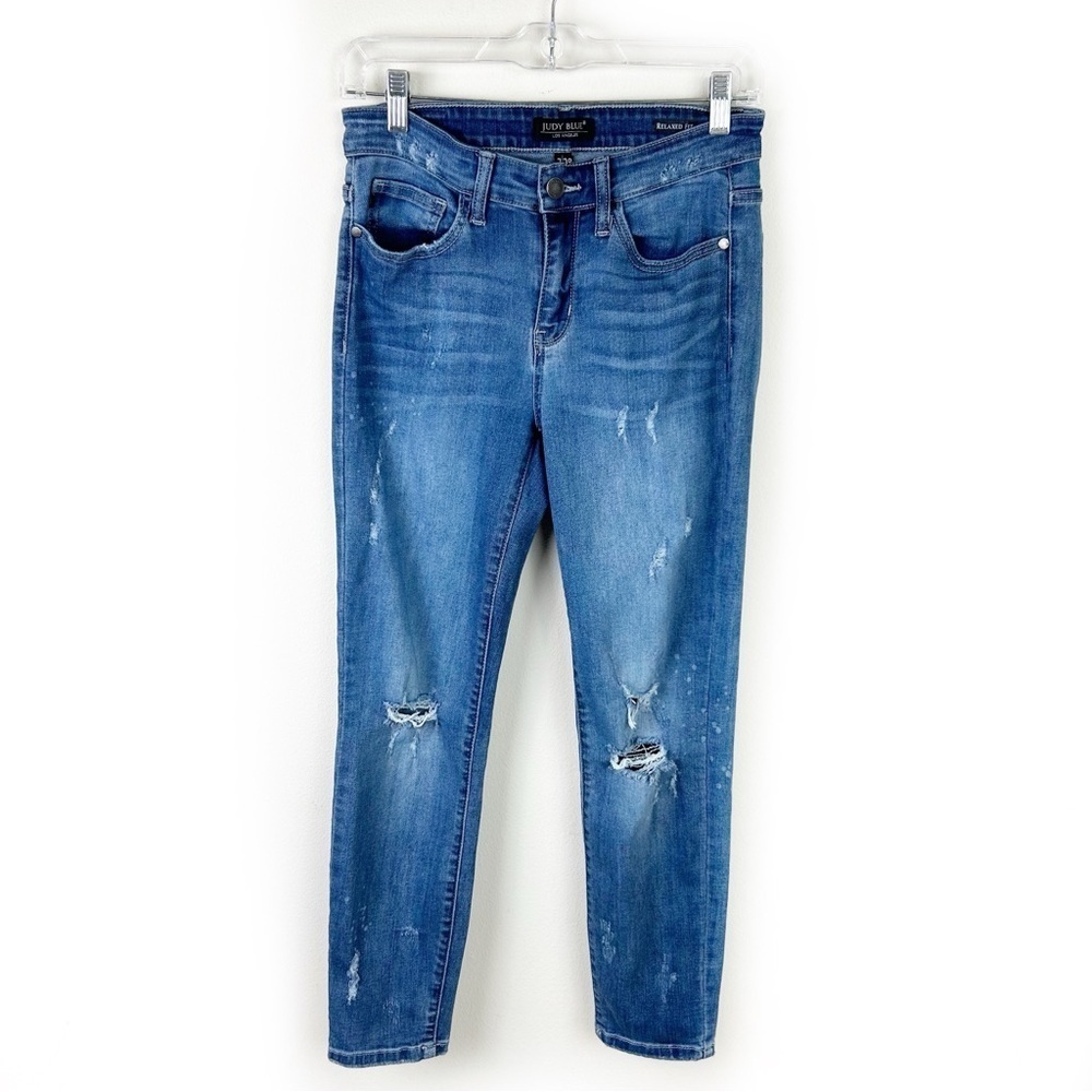 Judy Blue Relaxed fit Shredding up my life relaxed distressed jeans size: 28